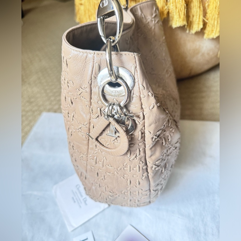 Dior Beige Quilted Leather Hobo Bag - Picture 10 of 16